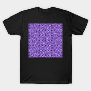 Spiral Illusion Pattern white & Purle T-Shirt